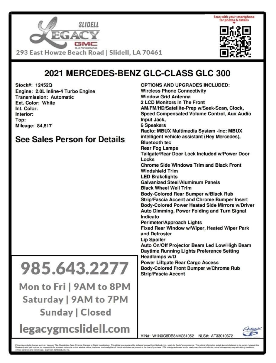 2021 Mercedes-Benz GLC GLC 300