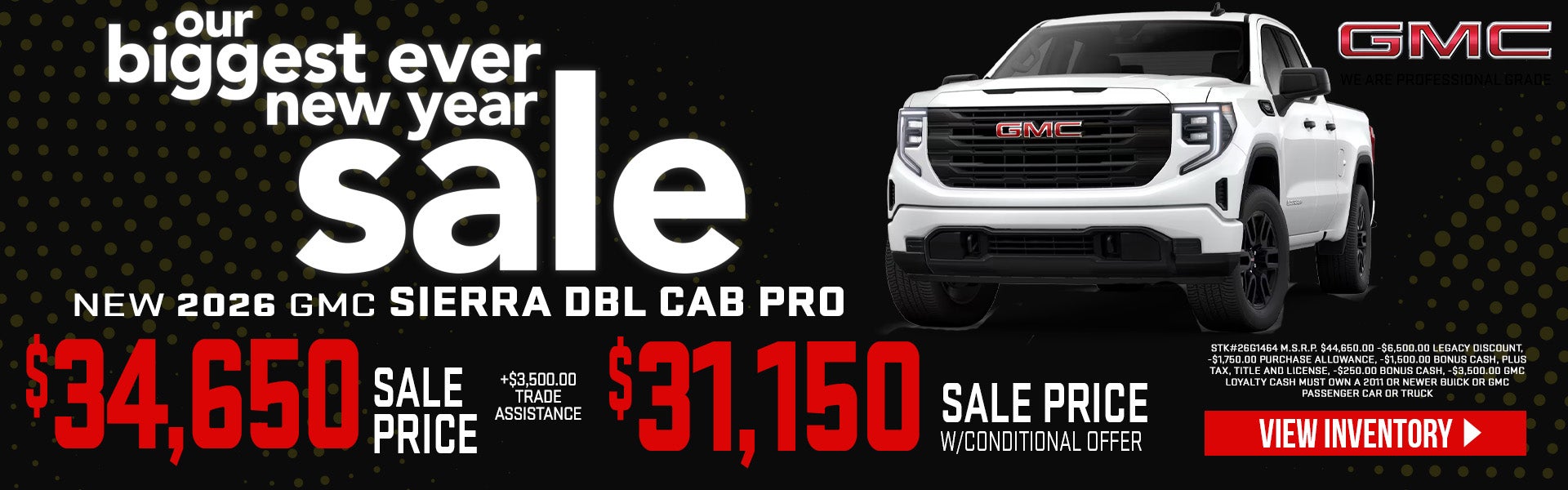 New 2026 GMC Sierra Double Cab Pro